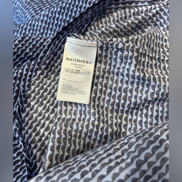 Marimekko Elma Tunic Geometric in Light Blue Long Button Sleeves Size 40/M EUC - Picture 9 of 11